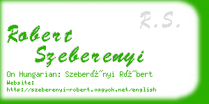 robert szeberenyi business card